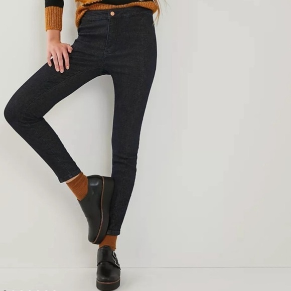 NWT Anthropologie Pilcro High Rise Shimmer Denim Leggings - Picture 2 of 9